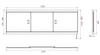 Экран под ванну Onika Монако-Эконом 515014 150см белый